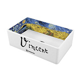 Кухонная мойка из керамики Omoikiri Mikura 76-Vangogh Natceramic/white