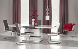 Стол обеденный HALMAR MONACO белый/серый, 160-220/90/76