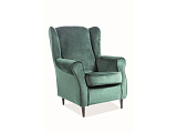 Кресло SIGNAL BARON Velvet Bluvel 78 зеленый/венге