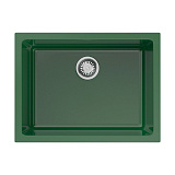 Кухонная мойка из керамики Omoikiri Okinoshima 61-U/I-RG Glossy Natceramic/royal green