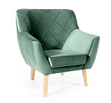 Кресло SIGNAL KIER 1 Velvet Bluvel 78 зеленый/бук