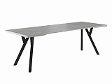 Стол обеденный SIGNAL MERLIN  бетон/черный 90-240/90/76