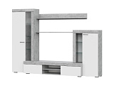 Стенка NN Мебель МГС 5 Цемент светлый/Белый