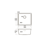 Кухонная мойка из нержавейки Omoikiri Tadzava 49-U/I-GM вороненая сталь