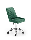 Кресло компьютерное HALMAR RICO темно-зеленый/хром