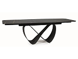Стол обеденный SIGNAL INFINITY Ceramic Azario black черный/черный мат 160-240/95