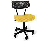 Кресло компьютерное Sheffilton SHT-ST85/S121М черный/желтый/черный муар