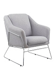 Кресло HALMAR SOFT серый/серебристый