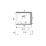 Кухонная мойка из нержавейки Omoikiri Kasen 54-16-INT-IN нержавеющая сталь