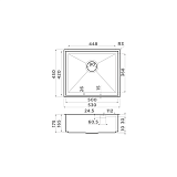 Кухонная мойка из нержавейки Omoikiri Kasen 53-26-INT-GM вороненая сталь