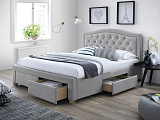 Кровать SIGNAL ELECTRA tap. 76 серый/дуб, 180/200