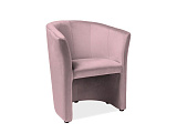 Кресло SIGNAL TM-1 Velvet Bluvel 52 античный розовый/венге