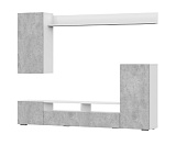 Стенка NN Мебель МГС 4 Белый/Цемент светлый